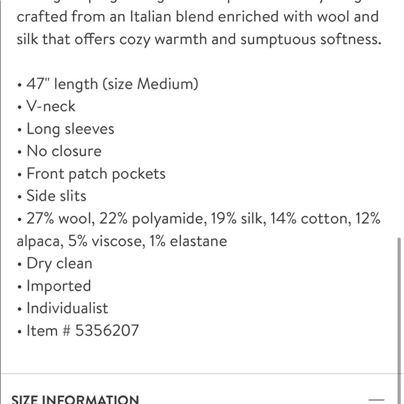 Theory Long Cardigan Sweater Coat - Picture 6 of 7